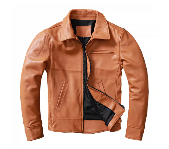 Leather Jacket For Men Made Of Tanned Cowhide Top Layer