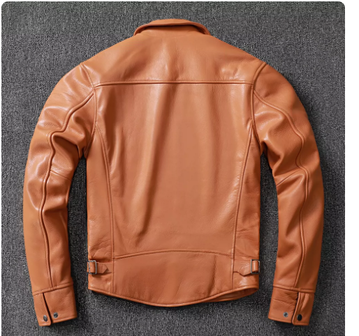 Leather Jacket For Men Made Of Tanned Cowhide Top Layer