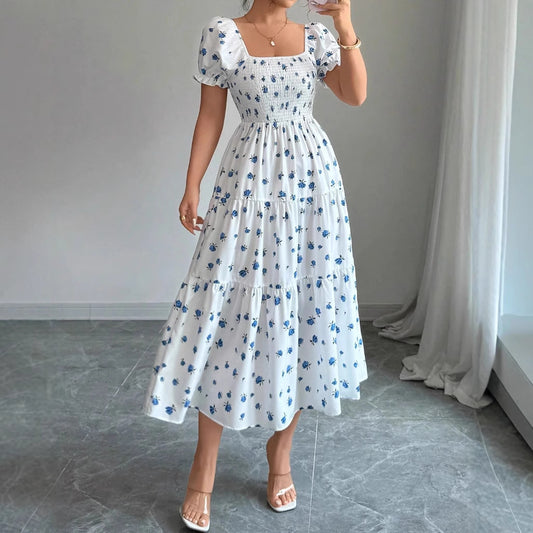 Elegant Long Floral Dress for Women