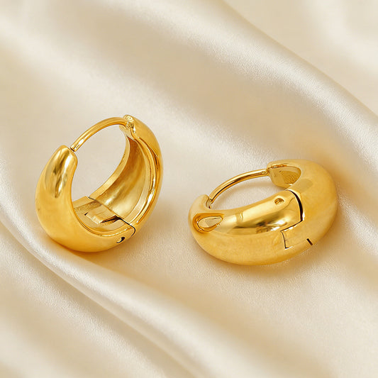 Simple Trendy Versatile Titanium Steel Earrings